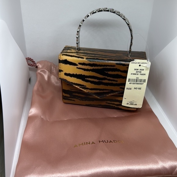 AMINA MUADDI Swarovski cristals tiger prints bag - Picture 13 of 14